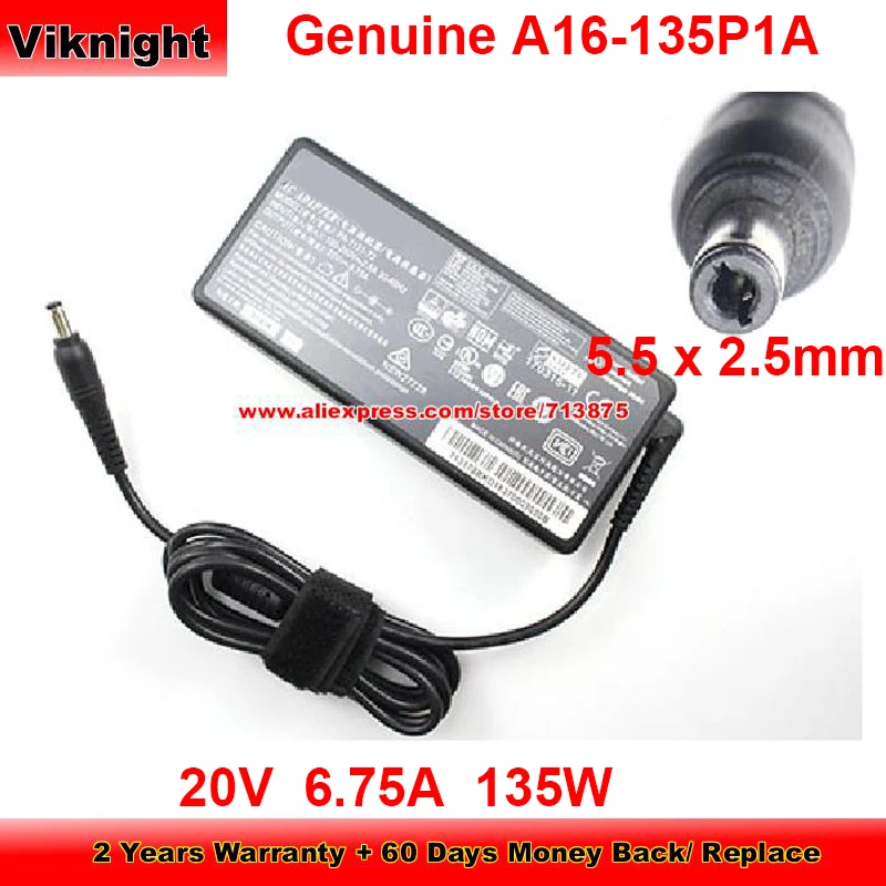 

Genuine 135W A16-135P1A Charger PA-1131-72 20V 6.75A AC Adapter for Kensignton SD4800P SD400T sd2400T Dock TB3CDK2DPUE SD482P