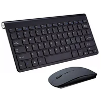 2 4g keyboard mouse combo set ultra thin business multimedia wireless keyboard and mouse for notebook laptop mac desktop pc
