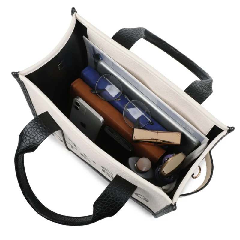 Office Lady Tote Bags For Women Luxury Designer Handbags Female Crossbody Shoulder Shopping Luggage Elegant Business PU Leather