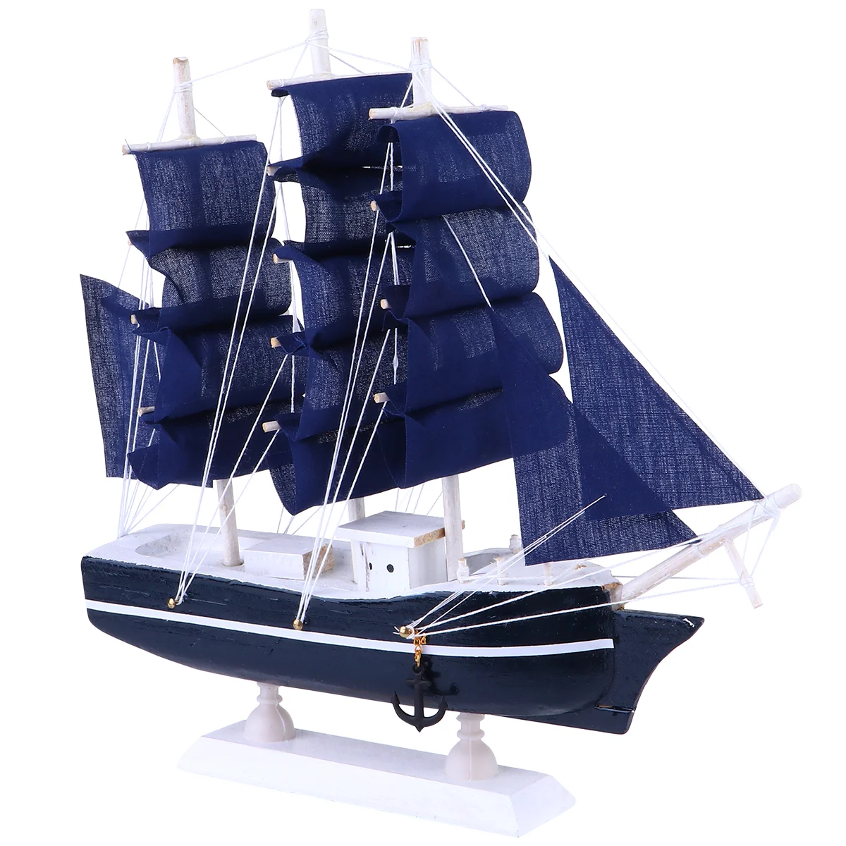 

Model Sailboat Ship Wooden Sailing Nautical Boat Decor Decoration Ornament Decorations Models Vintage Home Mini Miniature