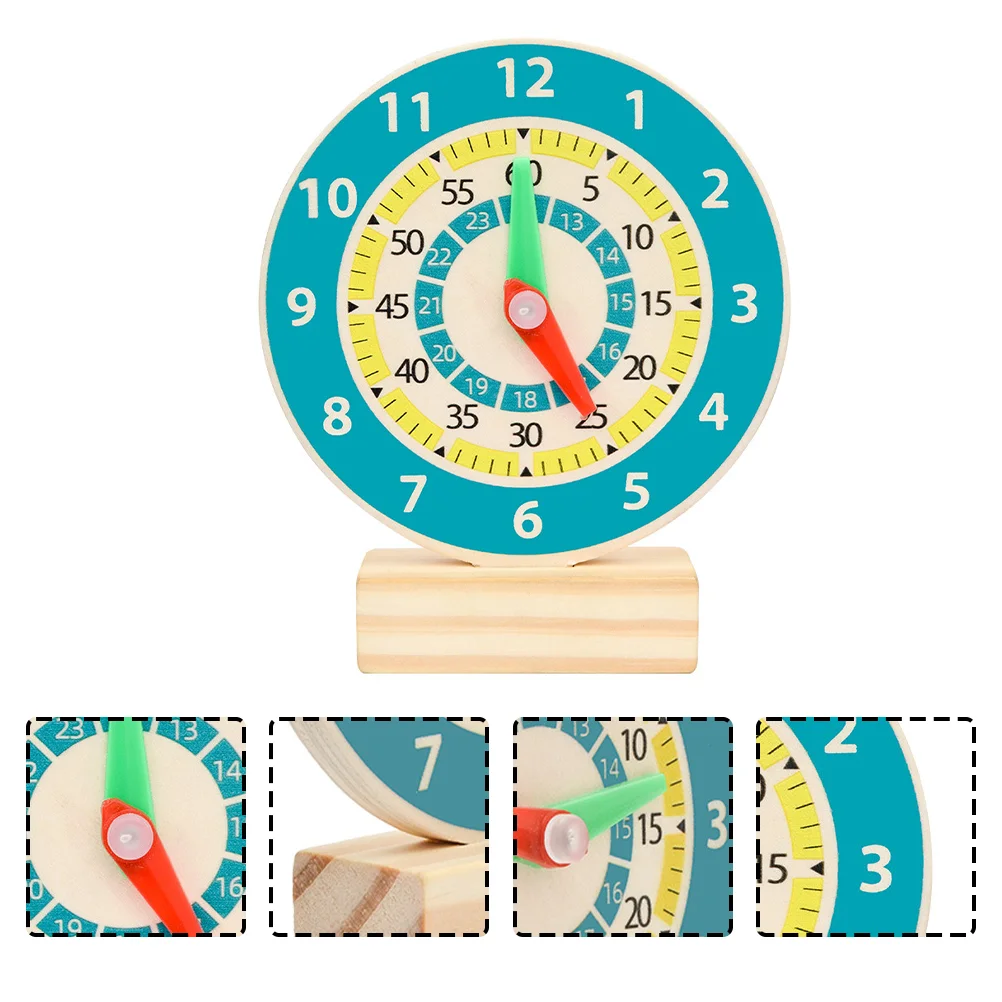 

Clock Kids Learningwooden Teaching Time Alarm Toddler Calendar Telling Digital Desktop Pc