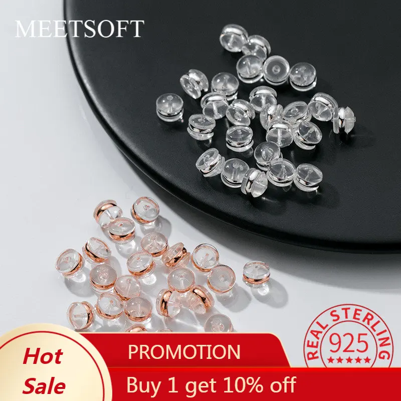 

MEETSOFT Classic Silver Romantic Prevent Allergy Earrings Ear plug for Women Party Fine Jewelry Wholesale Accessory Gift