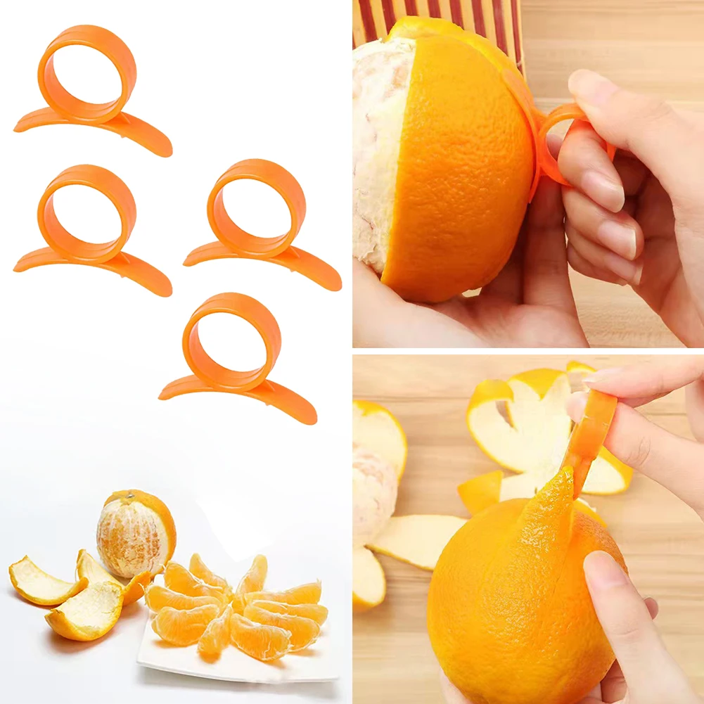 

1 Pcs Cute Snail Shape Orange Peeler Cooking Tools Finger Type Open Lemon Peeler Orange Device Kitchen Vegetable Fruit Gadgets