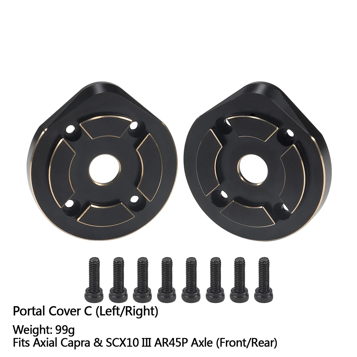 

Тяжелые черные латунные грузики, крышка воротника для осевой капы SCX10 3 AR45P Vanquish F9, корпус осевой системы supershaft CP44