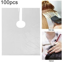 100pcs transparent disposable haircut shawl gown waterproof dirt proof hair dyeing hairdressing salon styling barber cape apron