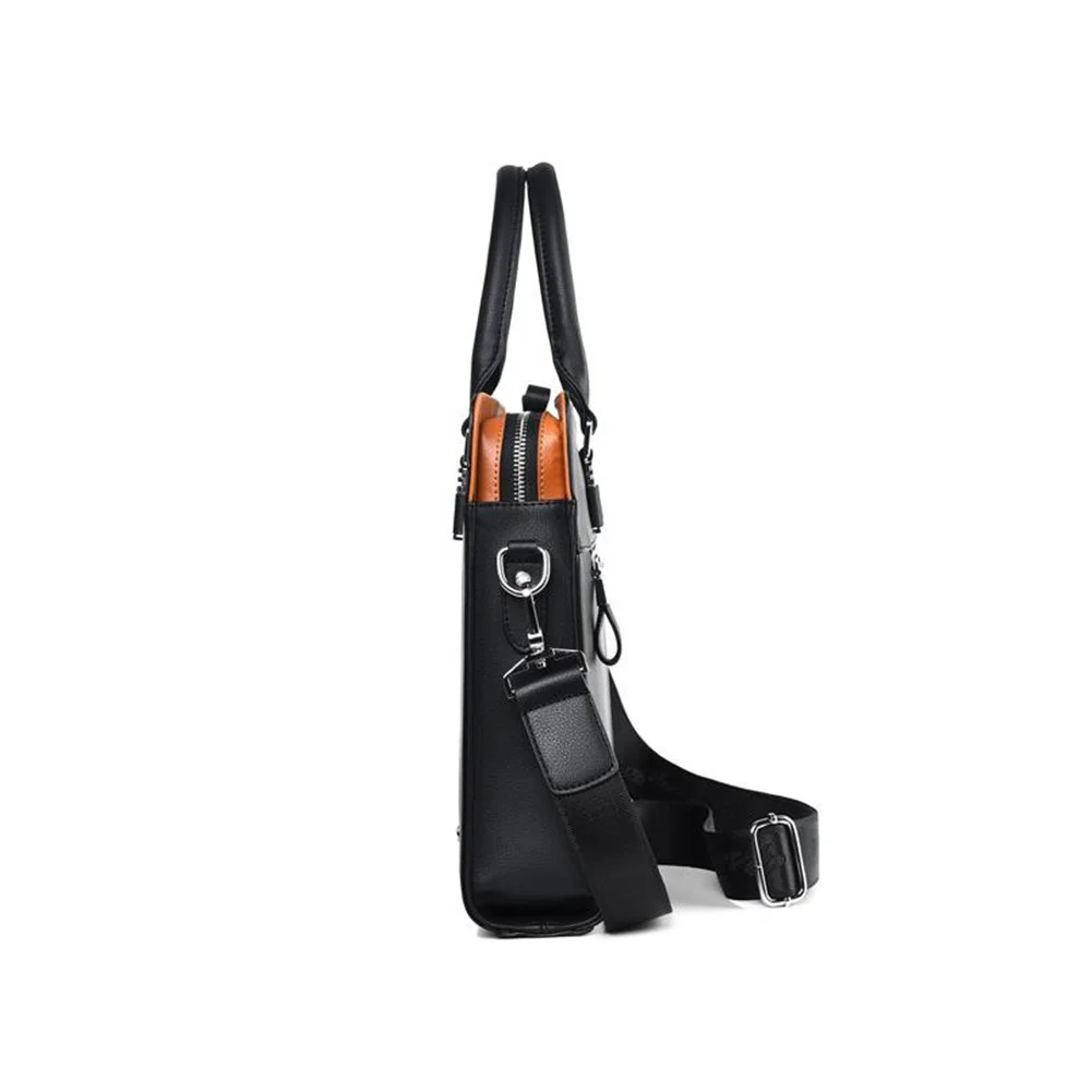 Men's Briefcase Premium Genuine Men's Bag Large Capacity Briefcase Men's Shoulder Bag Casual Business Handbag