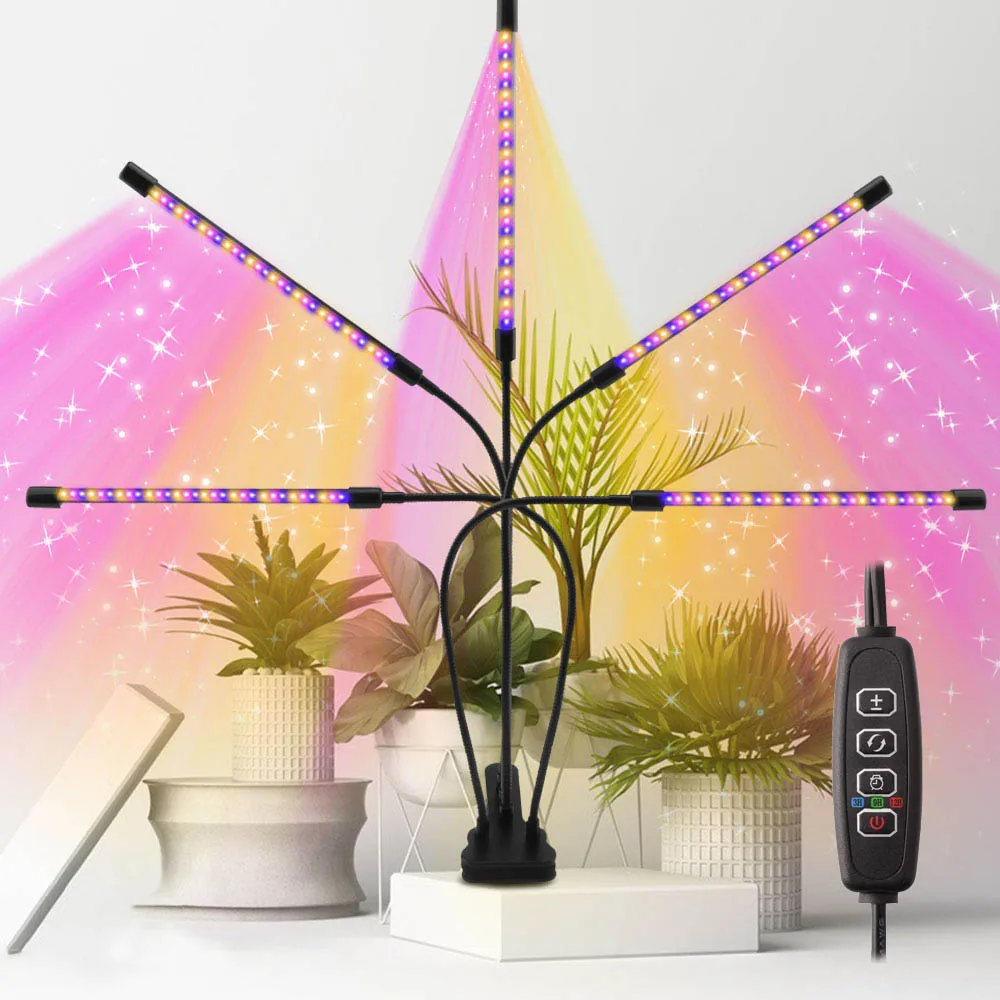 

USB LED Grow Light Phytolamp for Plants with Control Full Spectrum Fitolamp Lights Home Flower Seedling Clip Phyto Lamp