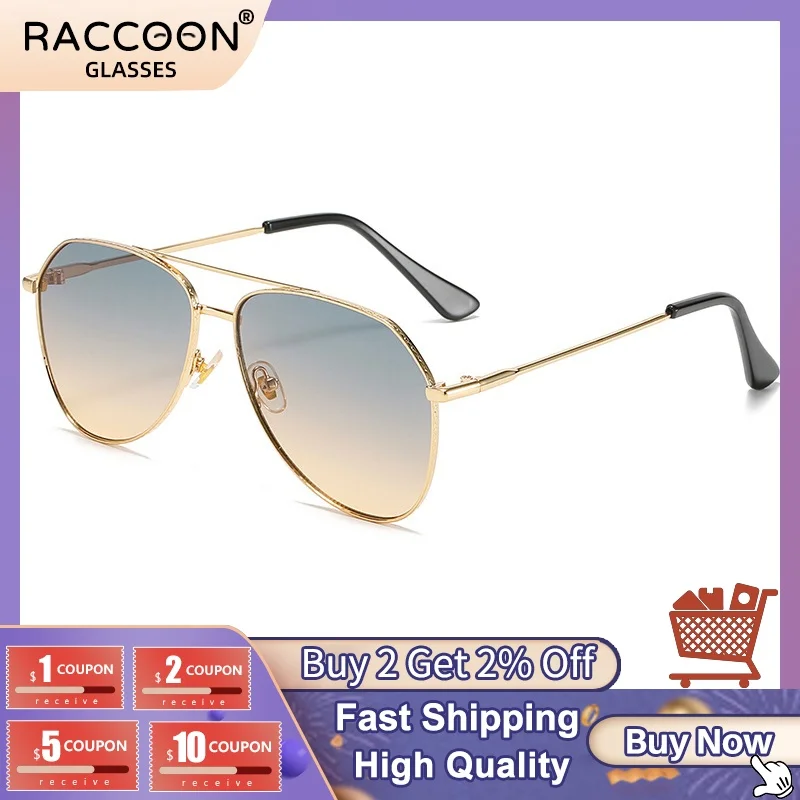 

New Fashion Luxury Brand Designer Ladies Pilot Sunglasses Women Men Gradient Sun Glasses Female Mirror Shades Metal Frame Uv400