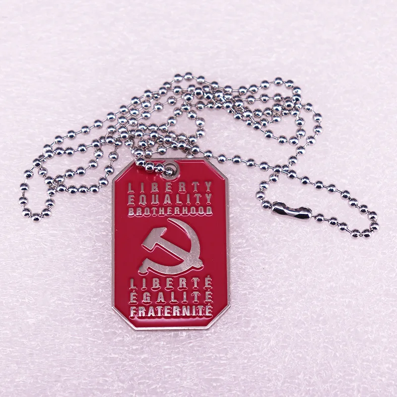 

Liberty and Equality Necklace Soviet CCCP Necklace Fashionable Creative Cartoon Brooch Lovely Enamel Badge Clothing Accessories