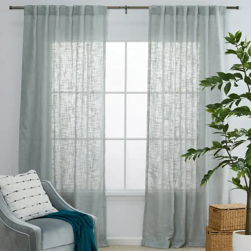 

Open Weave Curtain Panel Pair Sheer curtains living room Blackout for windows Sheer curtains for living room Luxury window curta