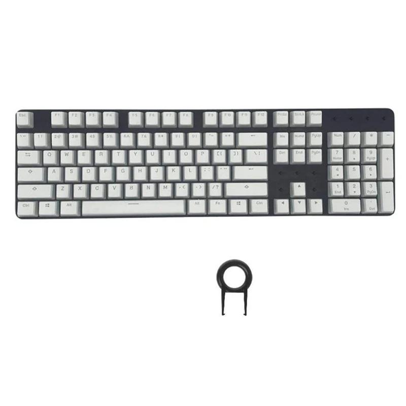 

Double Shot PBT Pudding Keycaps 104 Translucent Scrub Keycap Compatible with Cherry MX Mechanical Keyboard with Puller