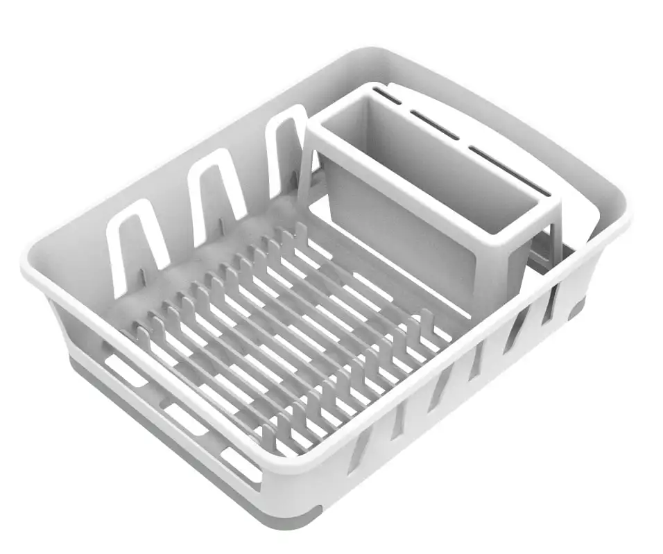 

Gorgeous Expandable White Dish Rack with Utensil Holder, Perfect for Kitchen Countertop Drying Rack