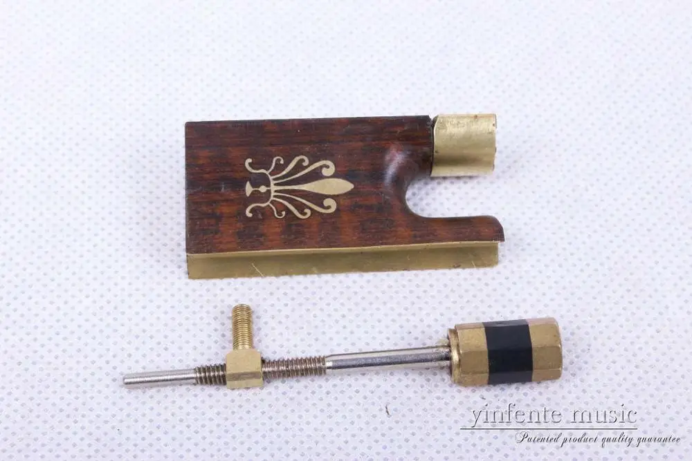 

Yinfente 4/4 violin bow frog Snakewood Flower Pearl inlay Frog Screw Bow Parts & Accessories