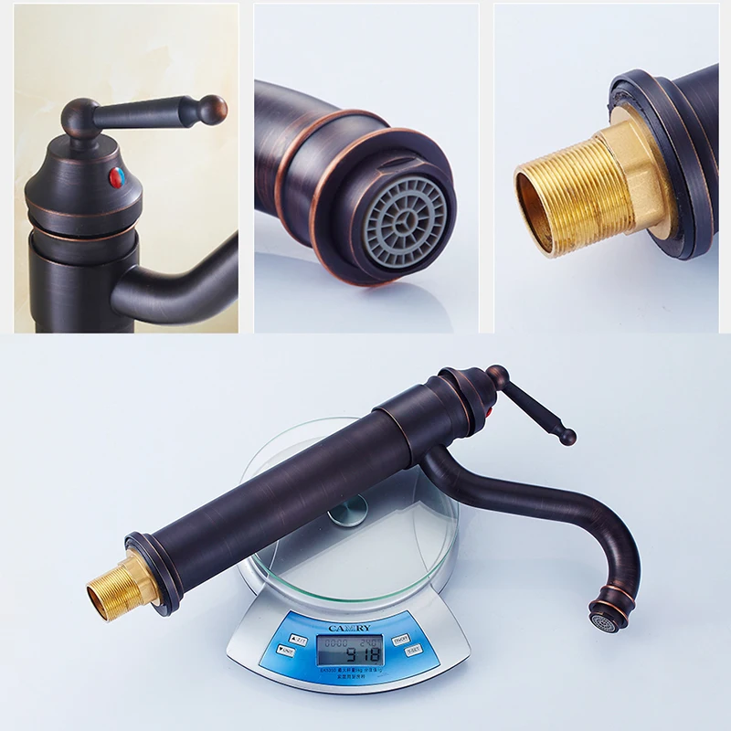 Классический стильный смеситель для раковины с одним отверстием и керамической