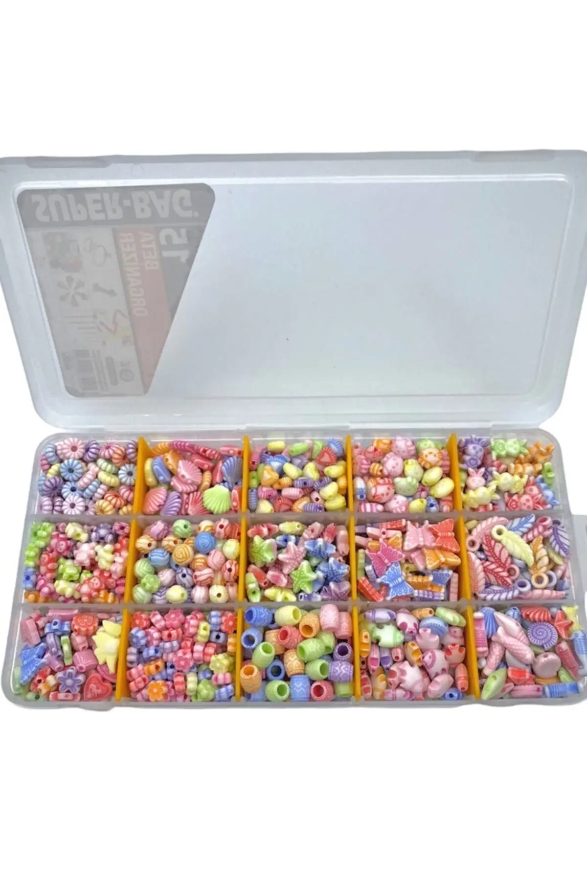 

Набор пастельных бусин в коробке для изготовления ювелирных изделий