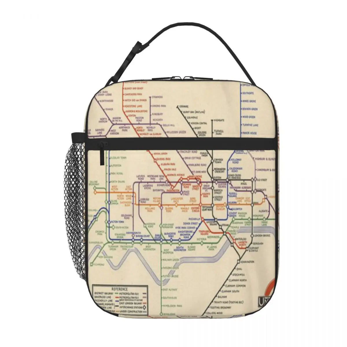 

Карта Лондона подземный Лондон метро 1933 историческая карта студия Grafiikka ланч-тоут Lunchbag термальный Ланч-бокс маленький