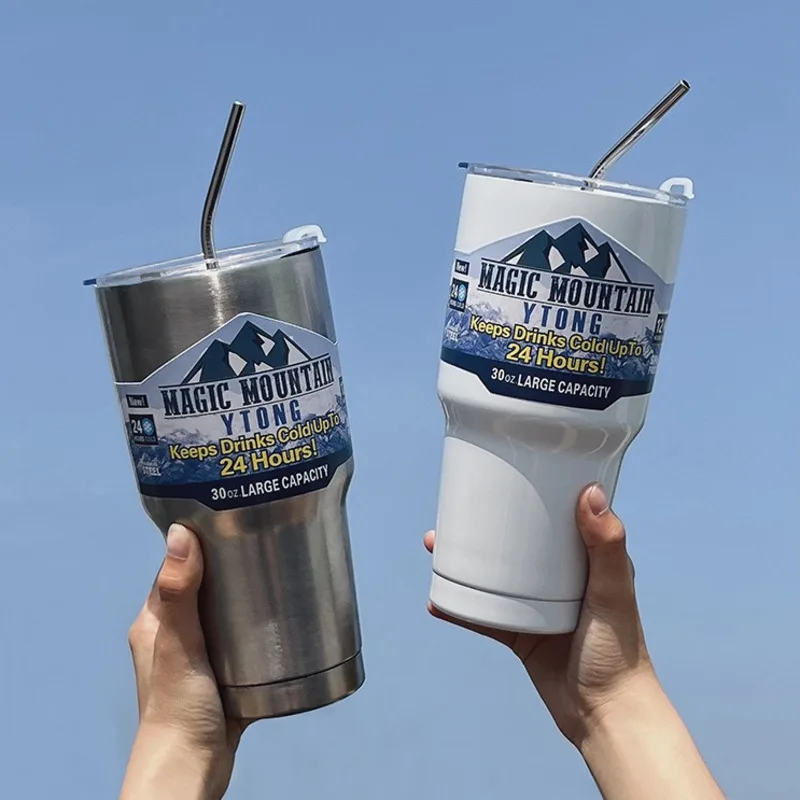 Magic Mountain Thermal Cup 24 Hours Cold Drink Bottle Rocky Mountain Tumbler Beer Thermal Mug Stainless Steel Thermo Vacuum Cup