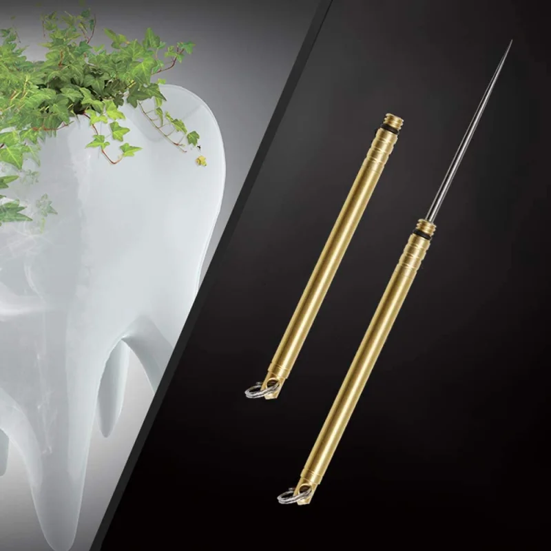 

New Titanium Outdoor Portable Multifunctional Toothpick Bottle Fruit Fork Camping Tool Toothpick Tube Stronger Than Dental Floss