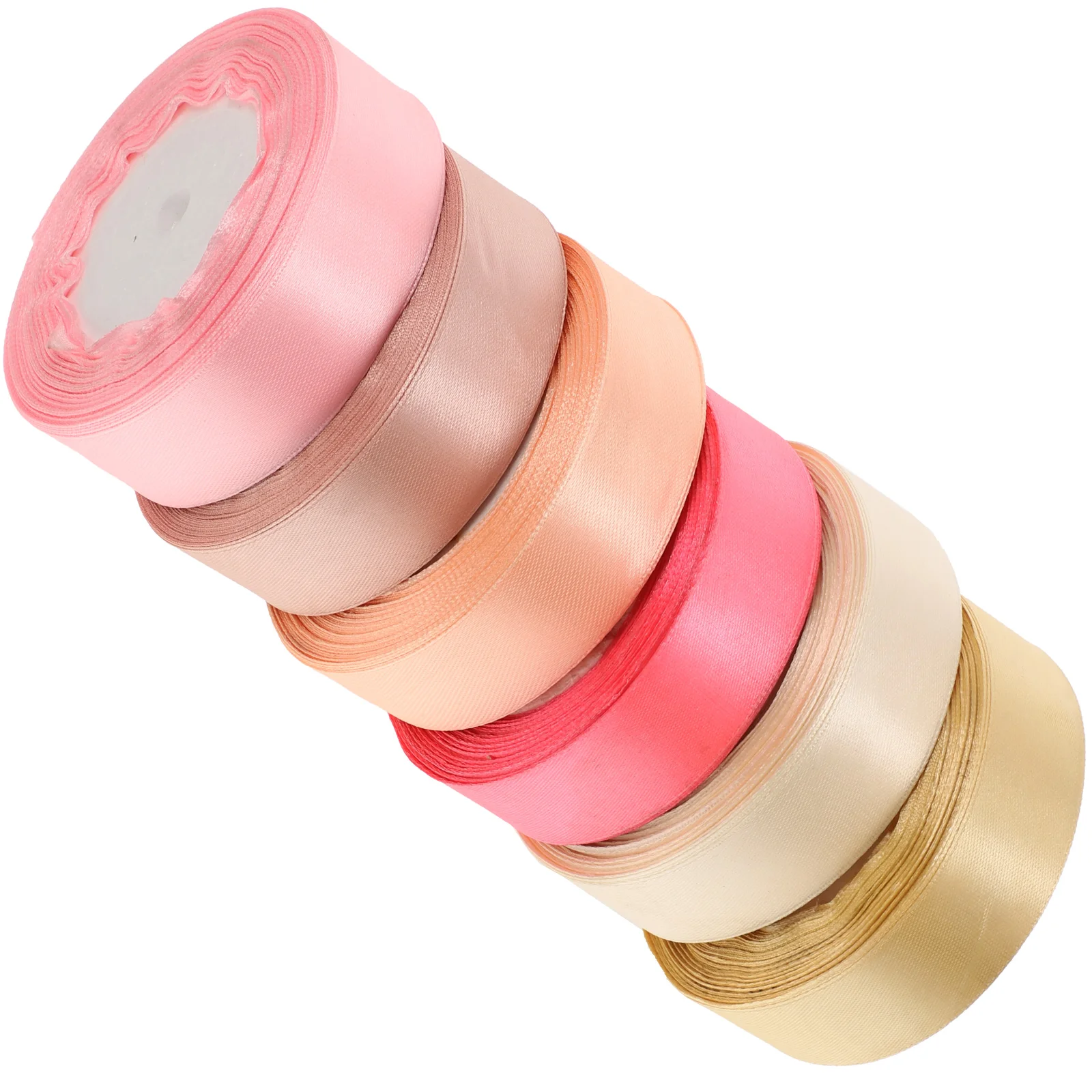 

6 Rolls Wedding Ribbon Solid Color Ribbon Assortment Ribbons for Gift Wrap Wedding Bridal