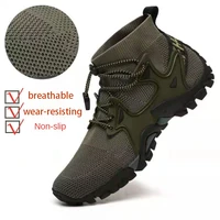 brand hiking shoes wading shoes fishing shoes men breathable anti skid sneaker outdoor sport travel cycling camping quick drying