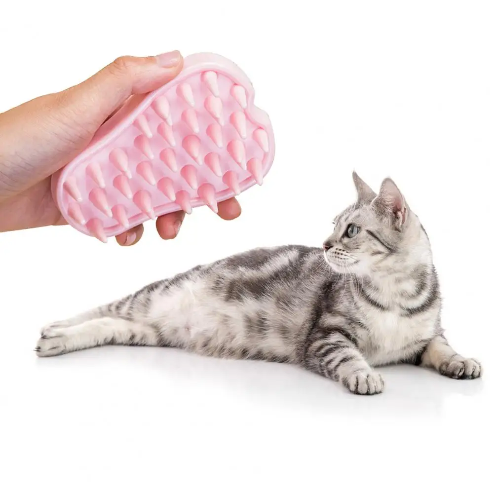 

Двусторонняя Расческа для груминга домашних животных, щетка многоразовая для груминга кошек, мягкие Аксессуары для питомцев