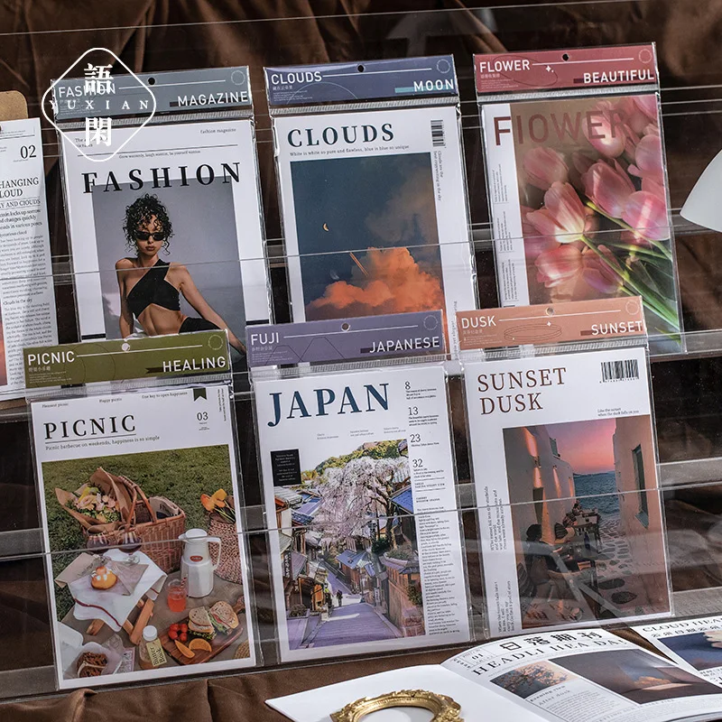 

20 Sheets/pack Ins Material Paper Book for Photo Deco Retro Stationery Supplies Litmus Paper Junk Journal Label Scrapbooking