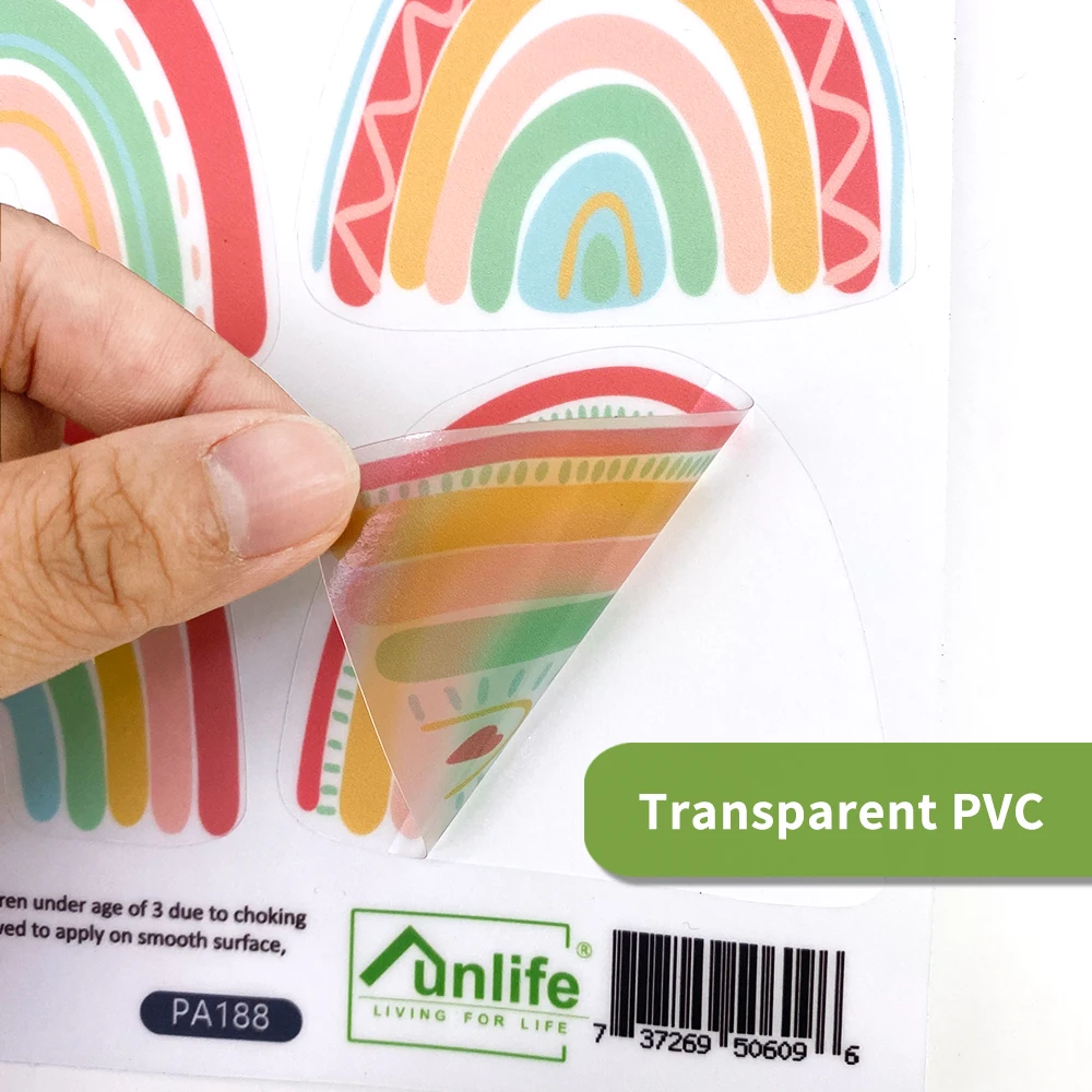 Funlife®Радужные настенные наклейки в стиле бохо водонепроницаемые для детской