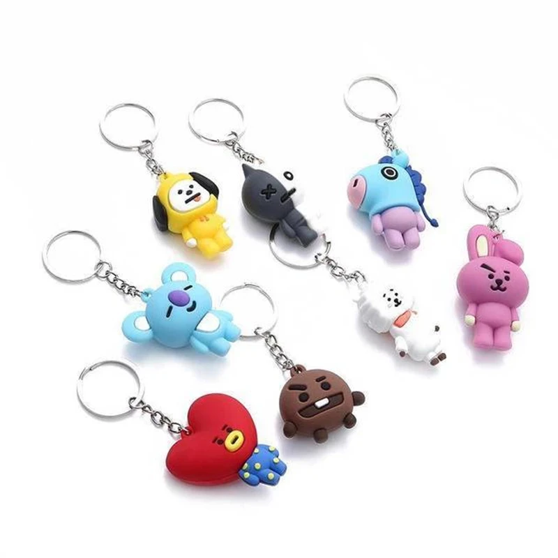

Creative Bear Bunny Keychain Doll Cartoon Car Keychain Pendant Keyring Car Keys for Women Brelok Anime Car Accessories Kpop Gift