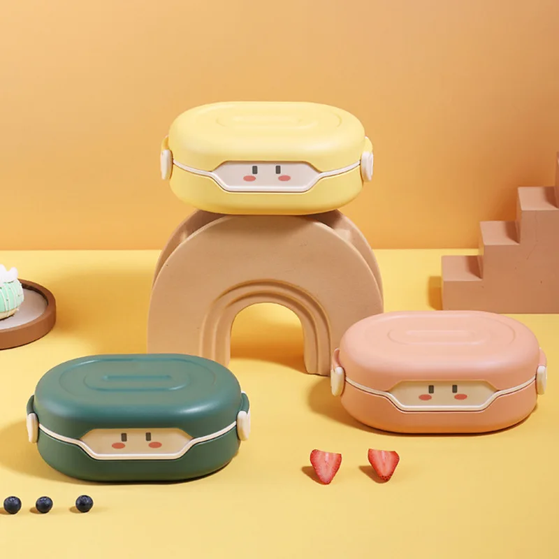 

Cute Bento Lunch Box Kawaii for Kids School Children Japanese Style Kindergarten Children's Bread Sandwich Food Box Plastic