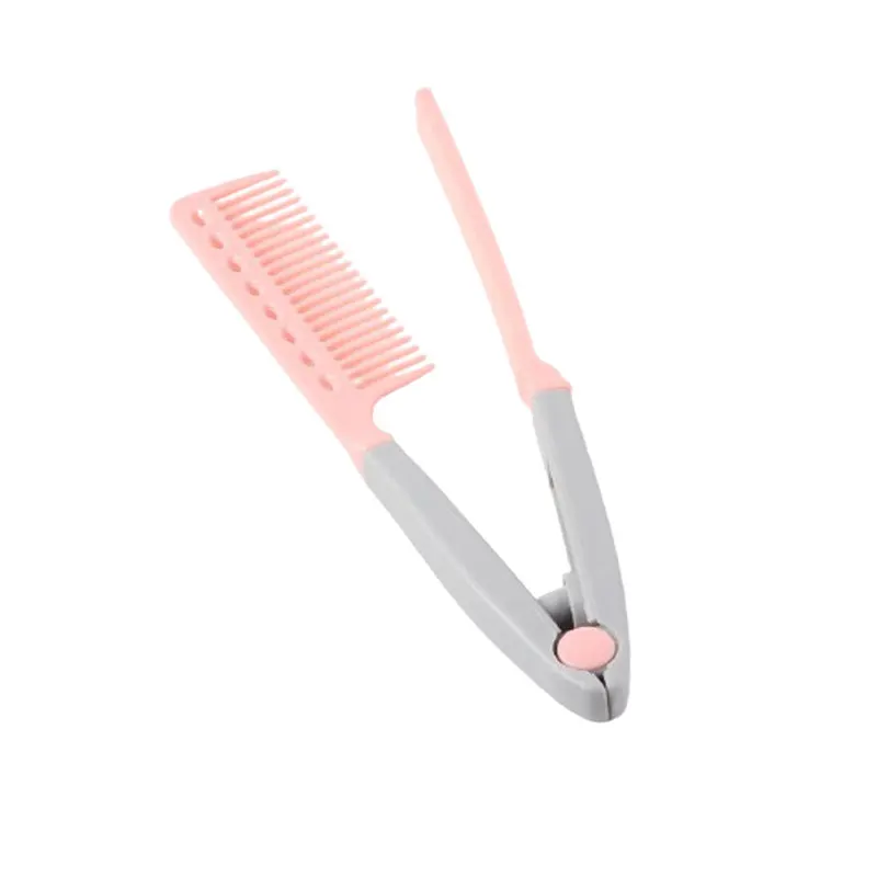 Straightening Comb Hair Flat Iron Comb Great Tresses Hair Straightener brush With A Firm Grip Knotty Unkempt Hair Styling Comb images - 6