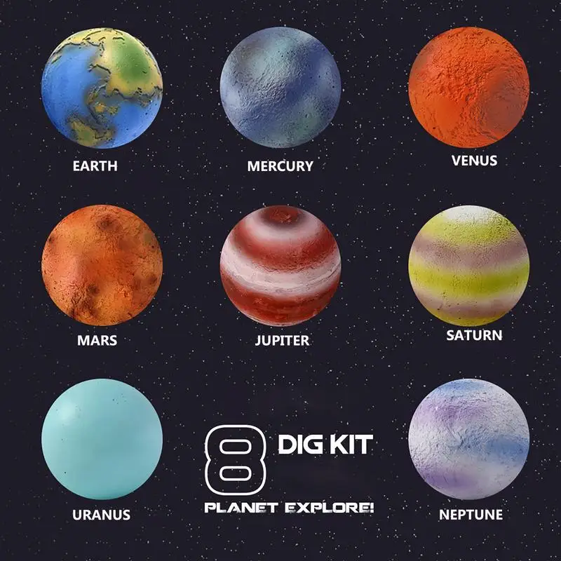

Planet Explore Dig Kit Toy Solar System Gemstone Dig Kit Gemstone Dig Stem Science Kit Gemstone Dig Kit Science Educational Toys