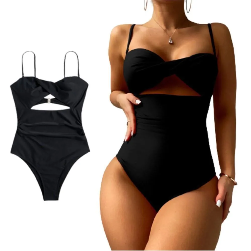 

Women Sexy Bandeau Swimwear 2023 Fashion New One Piece Swimsuits Mujer Bathing Suit Push Up Summer Swim Lady Beach Wear Monokini