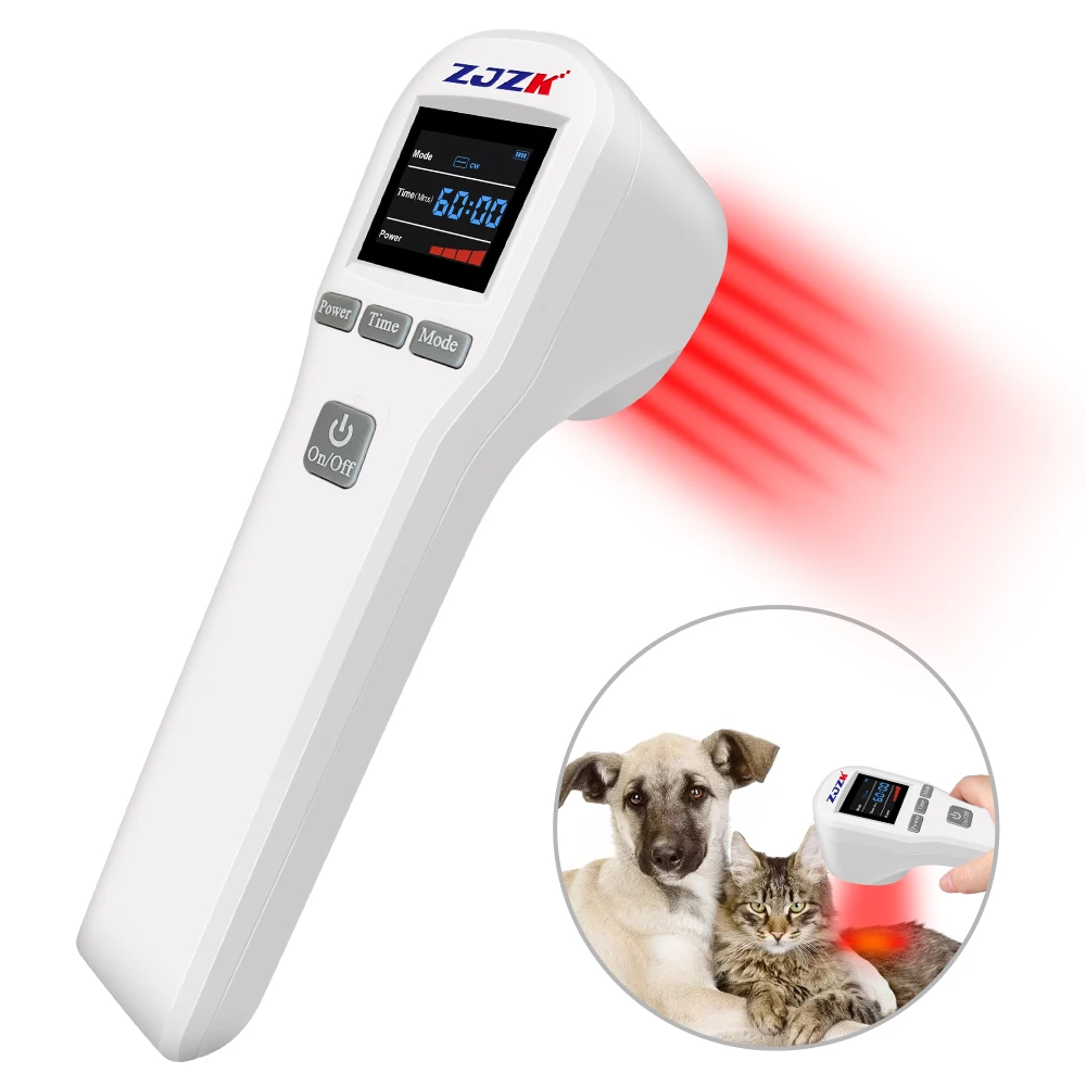 

ZJZK Cold Laser Therapy 4x808nm Pain Relief Devices Leg Massage Dogs Cats Horses Inflammation Injury Wounds Heal