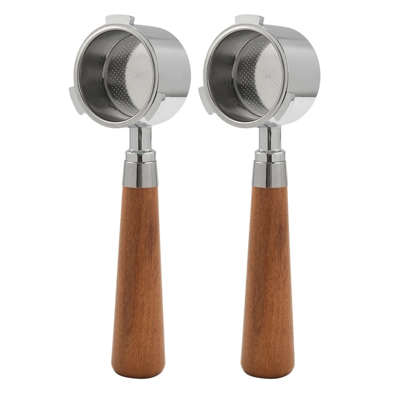 

2X Coffee Bottomless For Delonghi EC680/EC685 Filter 51MM Stainless Steel Replacement Filter Basket Coffee Accessories