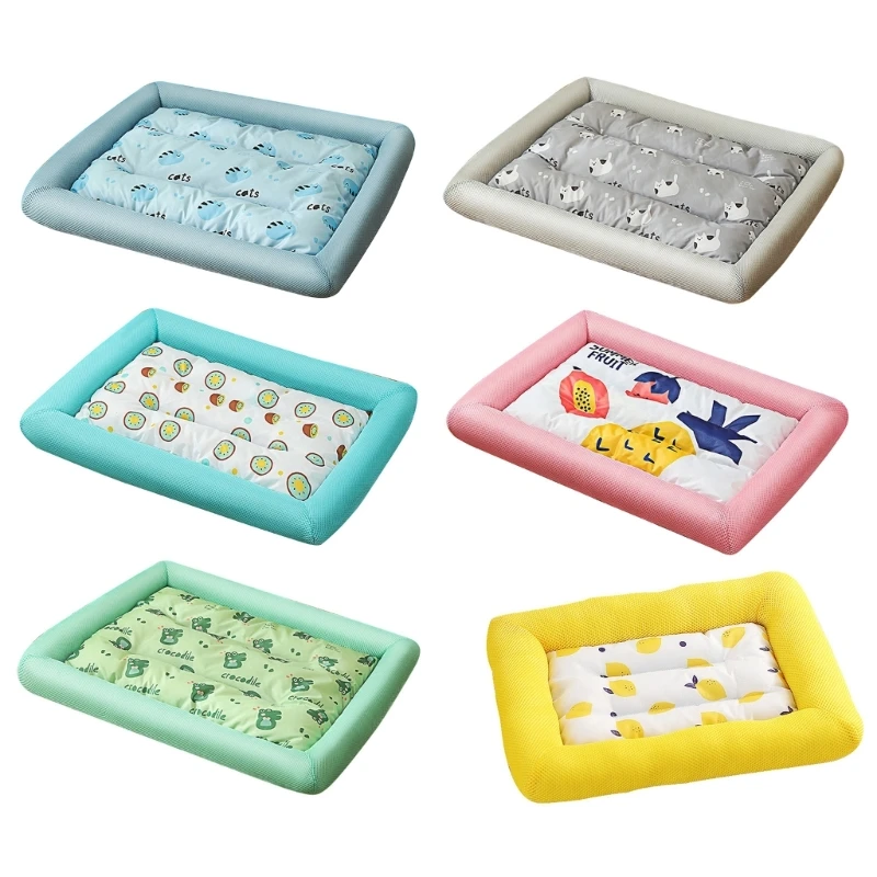 

Dogs Summer Bed for Pet Cooling Breathable Sleeping Bed Small Medium Dogs Ice Pad Cartoon Mat Cat Cool Pad Pet Supplies