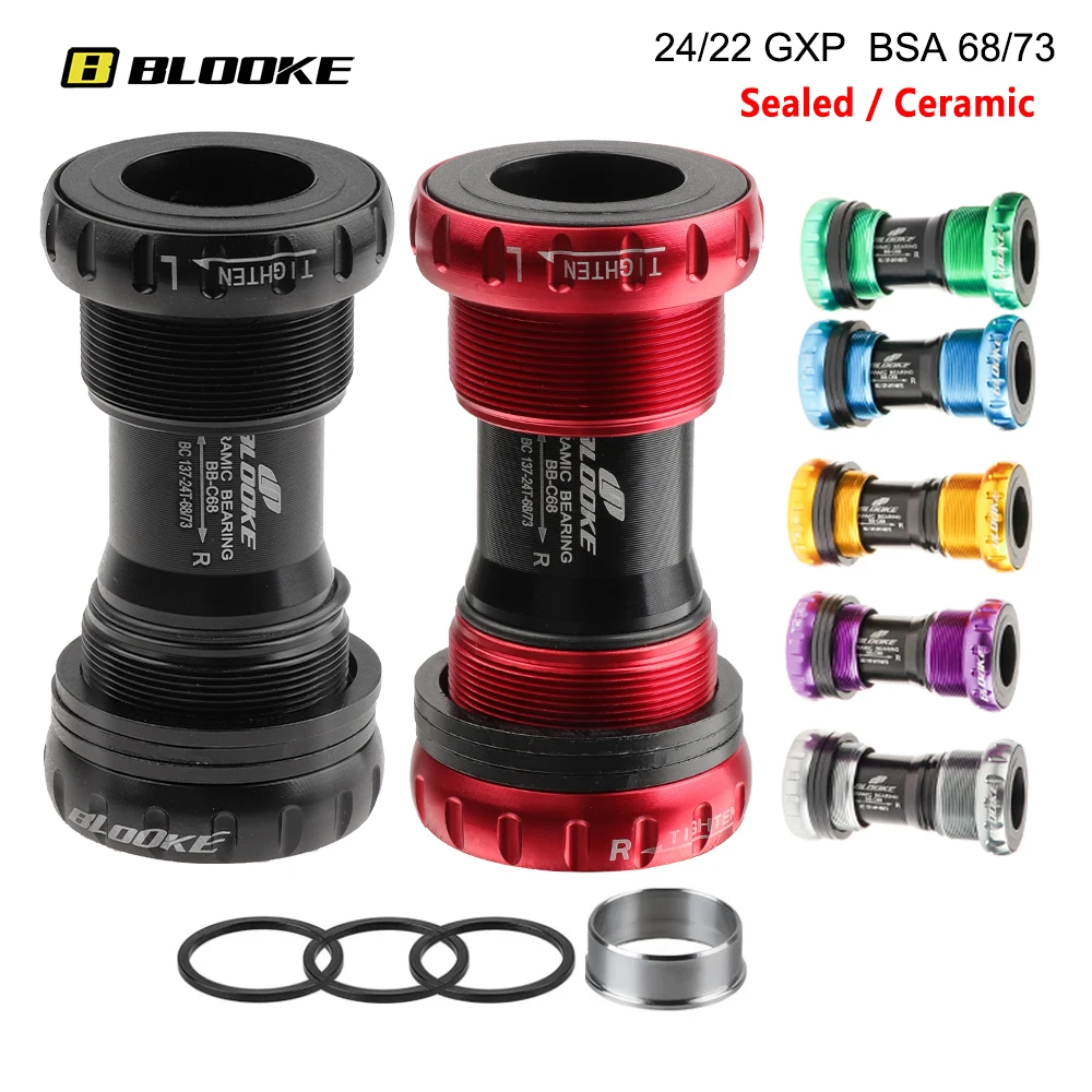 

BLOOKE MTB Bike 24 22 MM BB SET Sealed / Ceramic Bearing Bottom Bracket Bicycle Thread Kit For SRAM GXP Prowheel Crankset Part