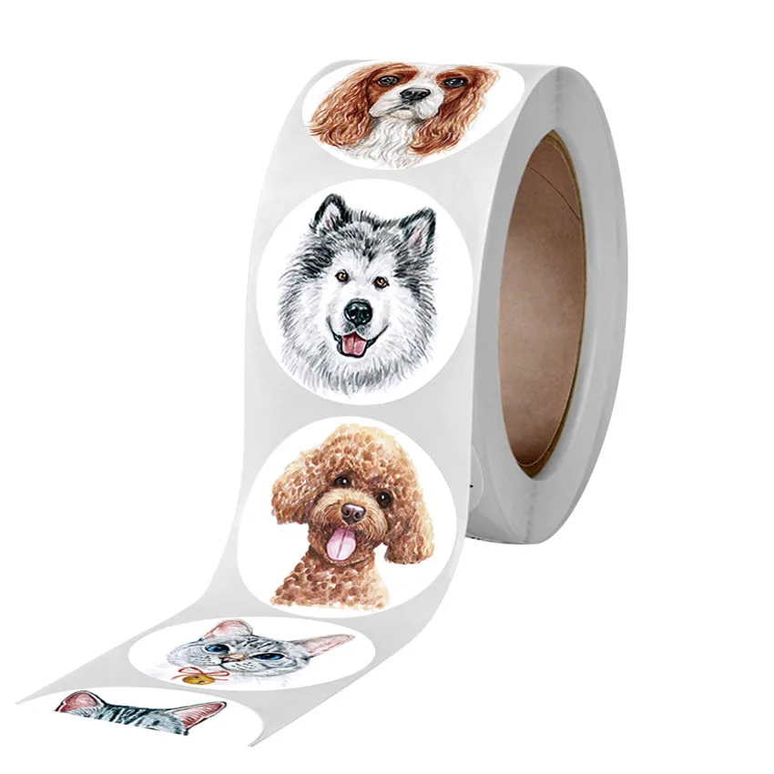 100-500pcs Lovely Cat stickers Sealing labels Reward sticker for school teacher Cute animals kids stationery Gift decor | Дом и сад