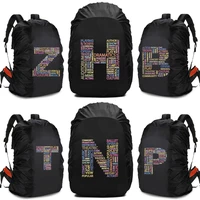 travel backpack rain cover outdoor hiking climbing bag case waterproof rain cover for sport 20l 70l text letter sreies print