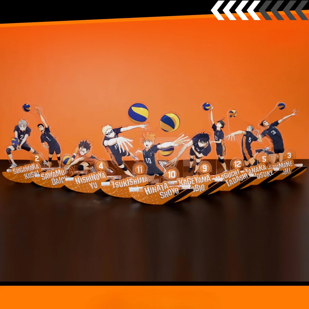Haikyuu! Shoyo Hinata Tobio Kageyama Kei Tsukishima Yu Nishinoya Ryunosuke Tanaka Daichi Sawamura Asahi azuгрин стоячий знак