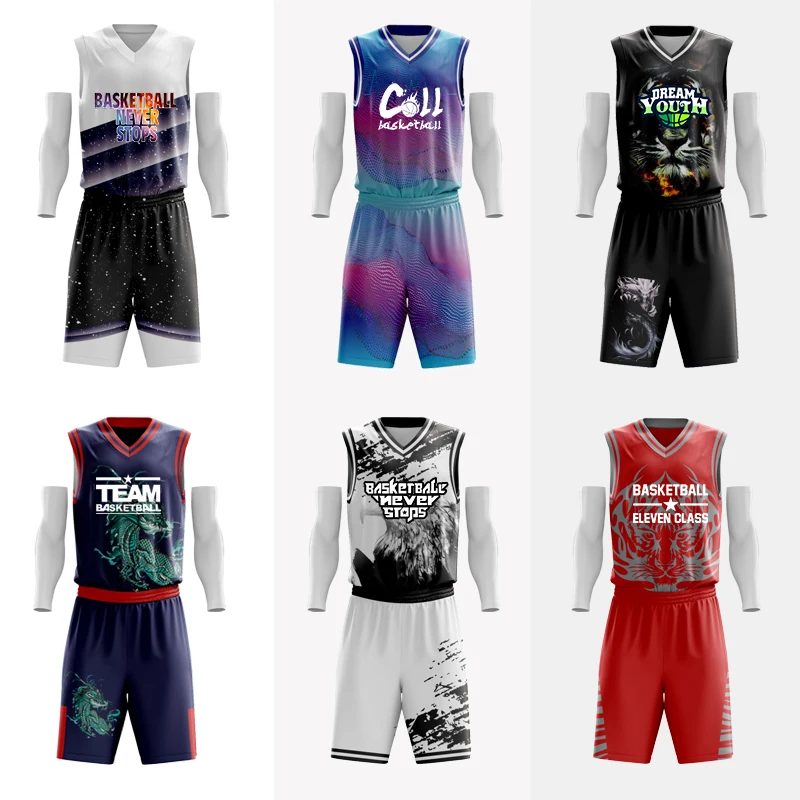

Sublimation Custom Adults Basketball Uniform Personalized 100% Polyester Breathabale Basketball Jersey Sportswear Shirt For Men