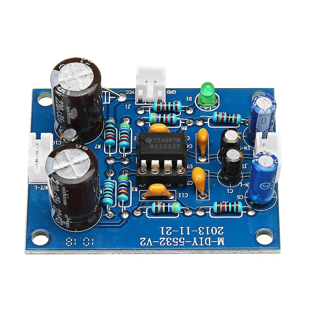 

NE5532 Pre Amplifier Module OP-AMP HIFI Preamplifier Signal Bluetooth Amplifier Preamplifier Board Module 600mA DC 12V 35V