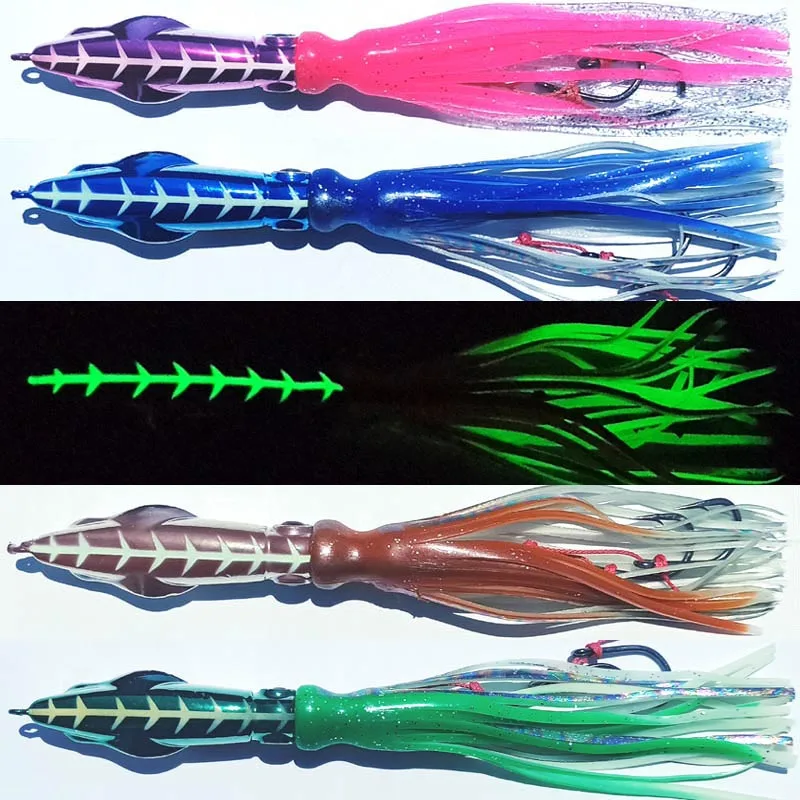 

1pc 60g100g120g150g200g Jig Metal Head Octopus Skirt Kingfish Snapper Grouper Slow Jigging Lure Artifial Fishing Bait