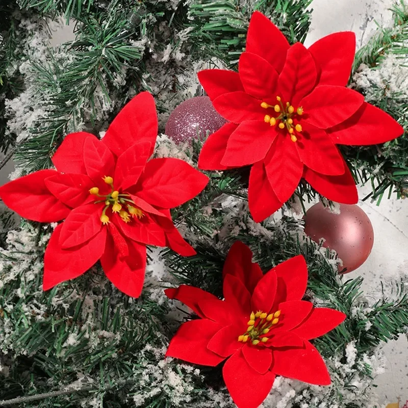 Искусственные шелковые головки красного золота с зажимом 14 см