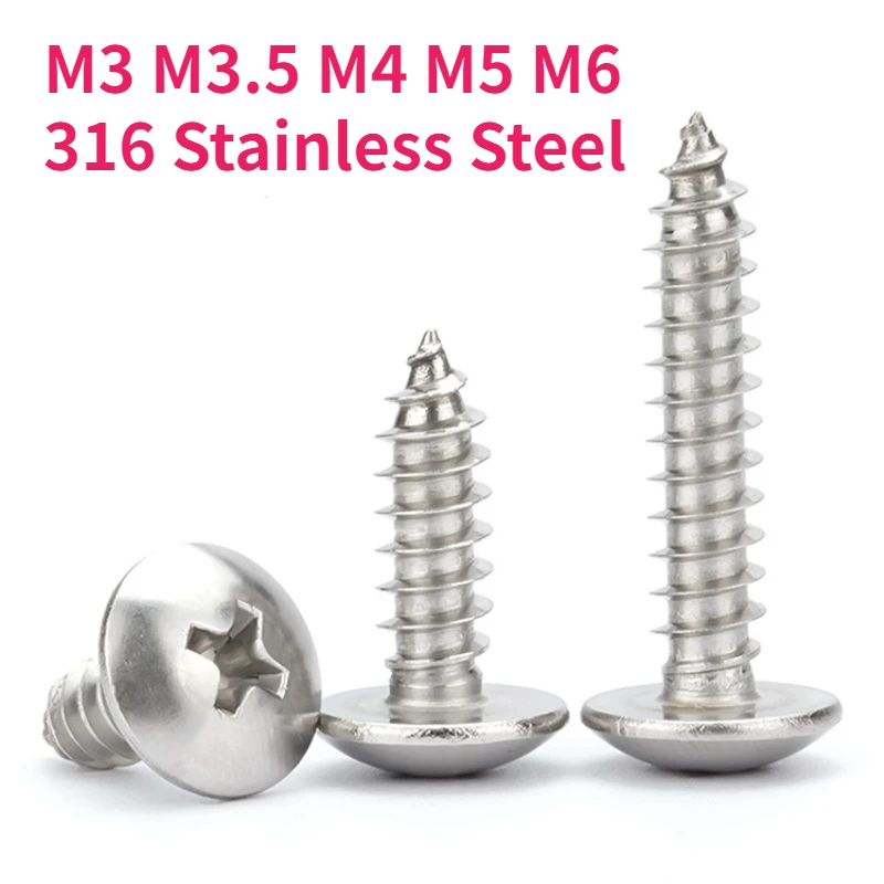 

Встраиваемый Самонарезающий винт M3 M3.5 M4 M5 M6 316 с крестообразной головкой из нержавеющей стали