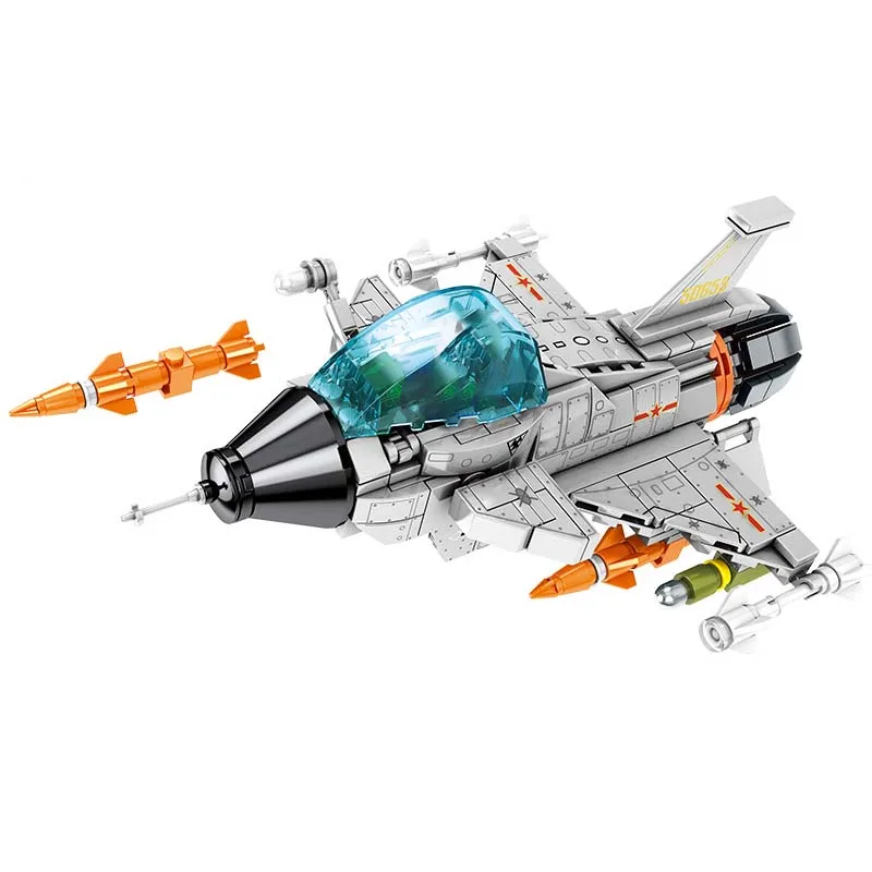 

City Series Educational Building Blocks Toys For Boys 6 Years DIY Birthday Gifts Cute Intercepter Fighter Model Bircks