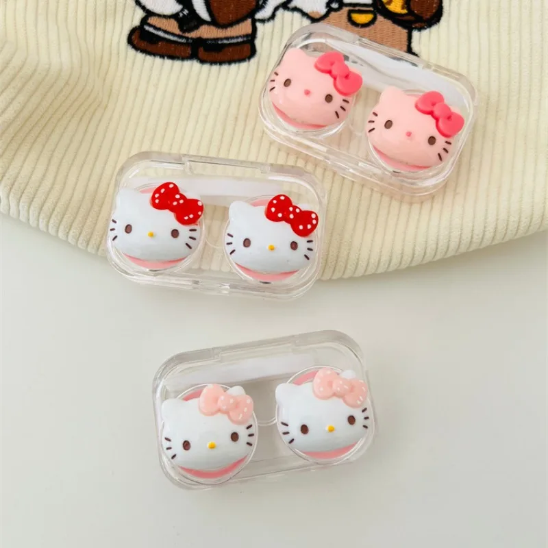 MINISO Hellokitty Прозрачная коробка для косметических контактных линз без скручивания