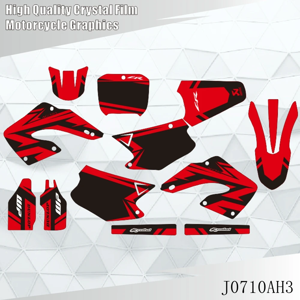 

Full Graphics Decals Stickers Motorcycle Background Custom Number Name For HONDA CR 125 250 CR125 CR250 2000 2001