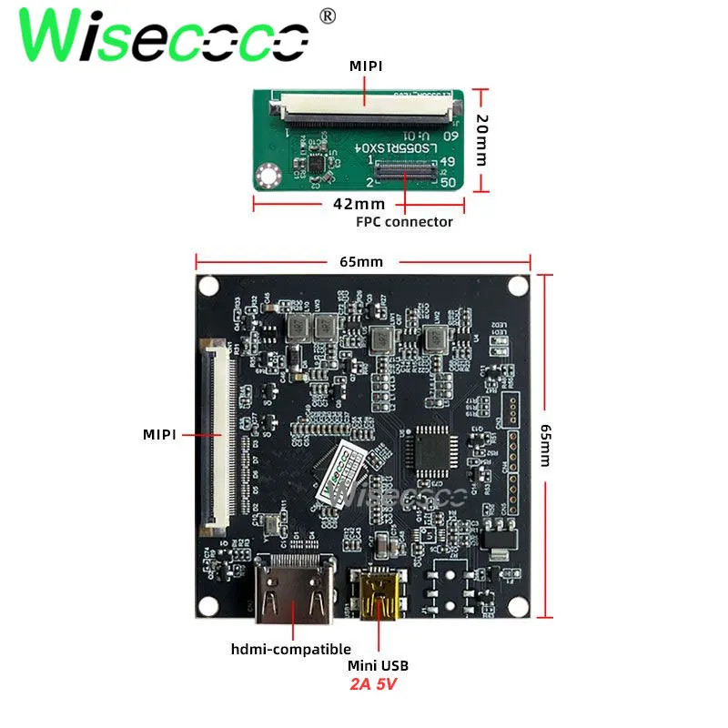 5 дюймов 2K ЖК-дисплей 1440x256 0 IPS Ноутбуки экран модуль MIPI HDMI-совместимая плата