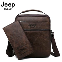 jeep buluo men bag famous men shoulder messenger bags split leather designer crossbody tote men fashion business high quality