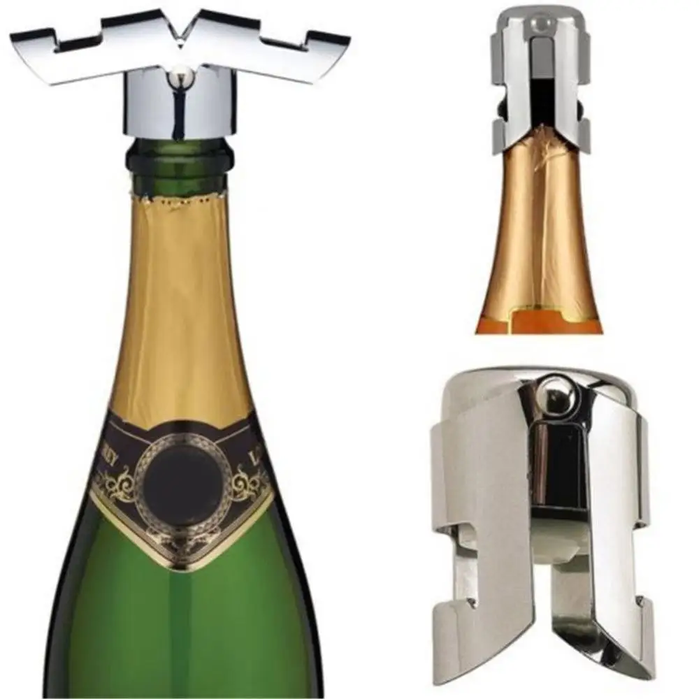 

Stainless Steel Champagne Stopper Sparkling Wine Bottle Plug Sealer Cork Pourer